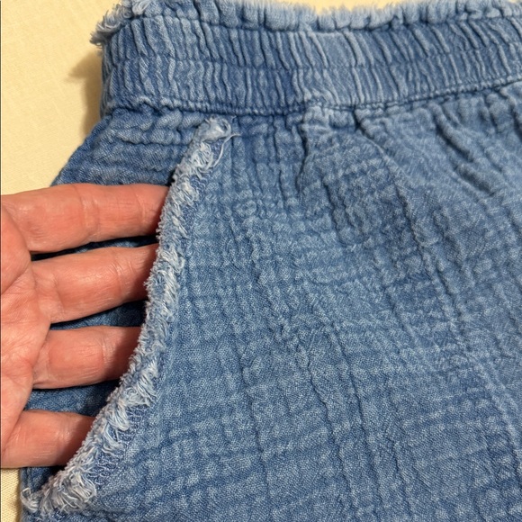 Aerie High Waist Blue Gauzy Shorts, Size XL - Picture 4 of 12